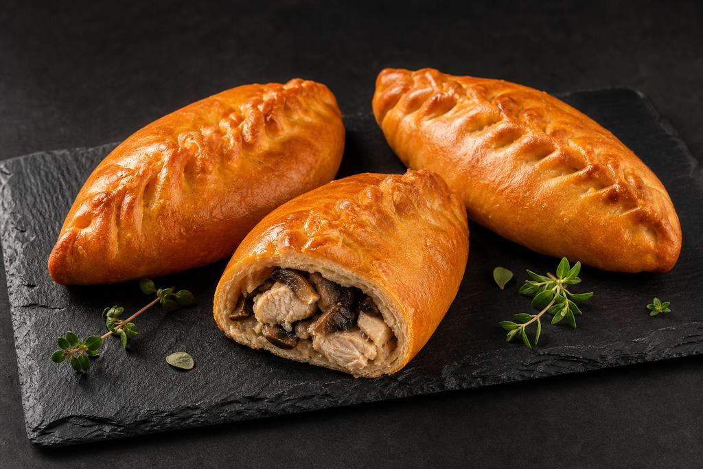 Пирожок с курицей и грибами — 50 г